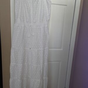 NWT INC Cotton Eyelet Maxi Dress, Size XXL